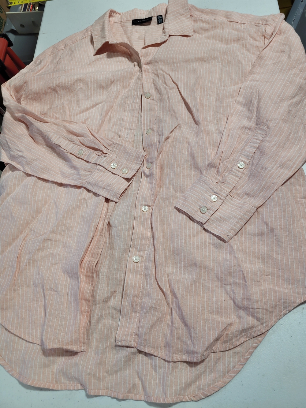 Rafaella Soft Pink Striped Button-Down Shirt